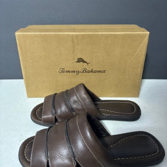 Tommy Bahama Men\'s Archer Slide Black Sandal Size 11